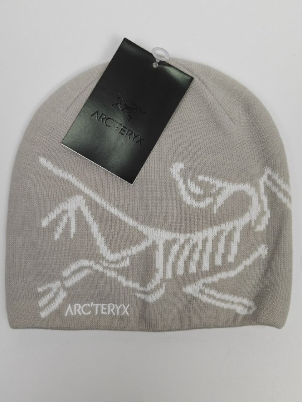 Arc'teryx Grey And White Bird Head Toque Skullcap Beanie